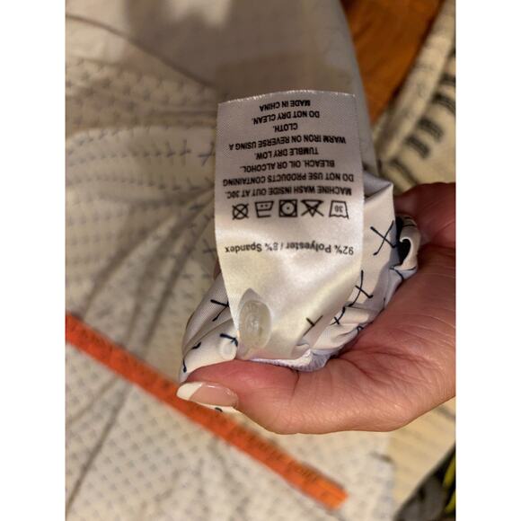 Maelreg Men's GolfShirt White Crossed Clubs Performance Polo Golf 4XL Big - Picture 5 of 7